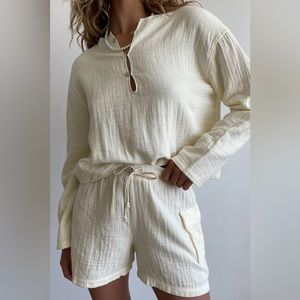 Donni Bubble Tunic in Crème size XS